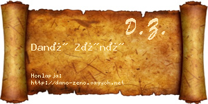 Danó Zénó névjegykártya